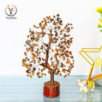 YATSKIA Tiger Eye Crystal Tree - Tree of Life - Tiger Eye Stone - Reiki Gifts - Gemstone Tree - Spiritual Decor - Crystal Decor - Chakra Decor - Metaphysical Gifts - Chakra Stones - Home Office Decor