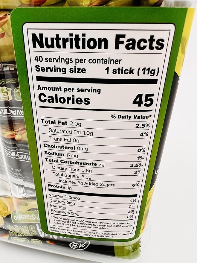 Baklava Sticks Minis, Pistachio Cream Crispy Phyllo Dough, 15.6 oz (40 Pieces) (FULL JAR 40 minis, Pistachio)