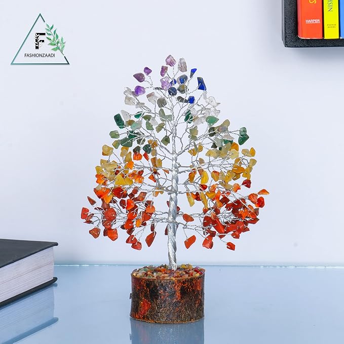 FASHIONZAADI Seven Chakra Crystal Tree Birthday Gifts for Women, Healing Crystal Tree of Life Sister Gifts Room & Home Decor Gift for Mom Her Positive Energy New Home House Warming Gift Women Unique