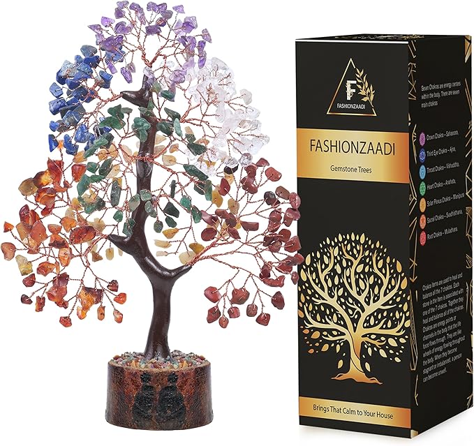 7 chakra tree of life crystal tree, home decor living room decor aesthetic office decor , birthday gifts for women , birthday gifts for mom , retirement gift for woman , crystals and healing stones