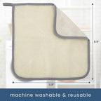S&T INC. Exfoliating Washcloths, Dual Sided for Face and Body Scrub Towel, 9.9 Inch x 9.9 Inch, Grey, 3 Pack