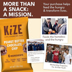 KiZE Energy Bars - Peanut Butter Chocolate Chip - Gluten Free, Dairy Free, Non-GMO, and High Protein Meal Replacement Energy Bars, Clean and Simple Food Ingredients - Peanut Butter Chcolate Chip, 10g High Protein Snacks, (10 Count)
