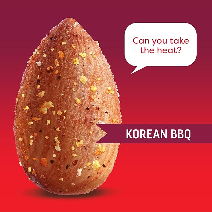 Octonuts Dry Roasted Korean BBQ Almonds (16oz) Healthy Snack for Adults and Kids - Plant Protein with Fiber, Calcium, and Iron - Low Carb, Low Calorie - Non-GMO and Gluten-Free