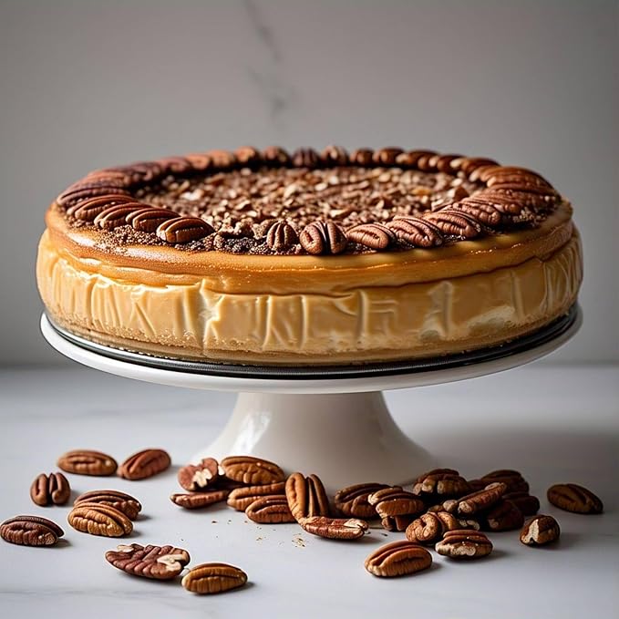 Andy Anand Caramel Pecan Cheesecake 9" | Freshly Baked, All-Natural | Made with Real California Cream Cheese, No Chemicals or Preservatives | Amazingly Delicious & Decadent (2.8 lbs)