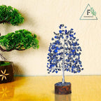 FASHIONZAADI Lapis Lazuli Tree - Crystal Chakra Tree of Life - Gemstone Feng Shui Decor - Chakra Home Decor - Crystal Gifts for Women, Spiritual Gift
