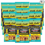 Snak Club x Hot Ones Smoky Sweet Snack Mix, Spicy Snacks with Peanuts, Pretzels, Sesame Sticks, Toasted Corn & Cashews, Inspired by Hot Ones Hot Sauce, 2 oz Bag (12 Count)