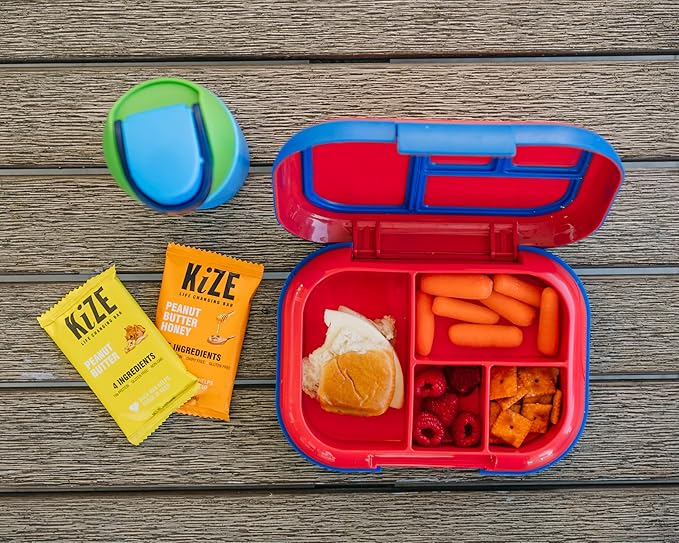 KiZE Energy Bars - Gluten Free, Dairy Free, Non-GMO, & High Protein Meal Replacement Energy Bars, Meal Bar, Clean & Simple Food Ingredients - Peanut Butter Honey, 7g High Protein Snacks, (20 Count)
