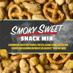Snak Club x Hot Ones Smoky Sweet Snack Mix, Spicy Snacks with Peanuts, Pretzels, Sesame Sticks, Toasted Corn & Cashews, Inspired by Hot Ones Hot Sauce, 4.5 oz Resealable Bag (6 Count)