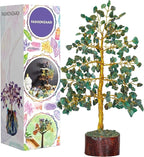 FASHIONZAADI Green Aventurine Crystal Tree, Crystals and Stones, Gem Tree, Healing Gemstones and Crystals Home Decor, Meditation Decor, Spiritual Gifts for Women, Good Luck Gift