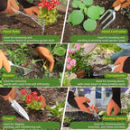 22Pcs Gardening Tools Set for Women Heavy Duty Garden Hand Tools Kit Organizer Gifts for Mom Beginner Gardener Gardening Accessories with Tote Bag/Shovels/Repotting Mat/Plant Labels/Gloves-Dark Green