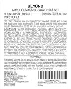 BEYOND Intensive Ampoule Mask 2X with Vitamin C and Niacinamide for and Sensitive Skin - Dermatologically Tested Hypoallergenic Facial Sheet Masks (25 ml/0.85 fl oz * 10 sheets)