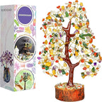 FASHIONZAADI Premium Crystal Tree of Life – 7 Chakra Tree for Healing, Positive Energy, Luck & Manifestation – – Ethically Handcrafted Gifts for Women, Spiritual Gifts for mom