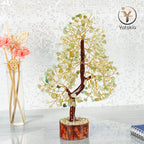 YATSKIA Green Jade Tree - Crystal Tree for Positive Energy - Crystals and Stones - Crystal Decor - Positive Energy Gifts for Women - Jade Stone - Meditation Decor