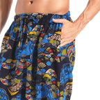AITFINEISM Men's Drawstring Aladdin Hippie Harem Pants Loose Drop Crotch Trousers