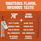 Righteous Felon Meat Sticks | 100% Beef Sticks | Gluten Free & Keto Meat Sticks | Low Sugar & High Protein Beef Sticks | Healthy Snack for Adults | Jerky Gifts for Men | Fiery Habanero, 24 Pack
