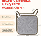 ZOMCHI 3 Pack Exfoliating Washcloth, Premium Facial and Body Wash Cloths with Softness and Scrubbing Two Sides, Bath Cloths for Women and Men (Smoke)