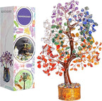 7 chakra tree of life crystal tree, home decor living room decor aesthetic office decor , birthday gifts for women , birthday gifts for mom , retirement gift for woman , crystals and healing stones